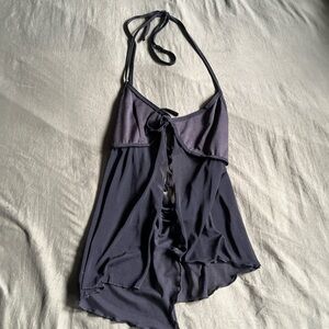 Stylish black halter top